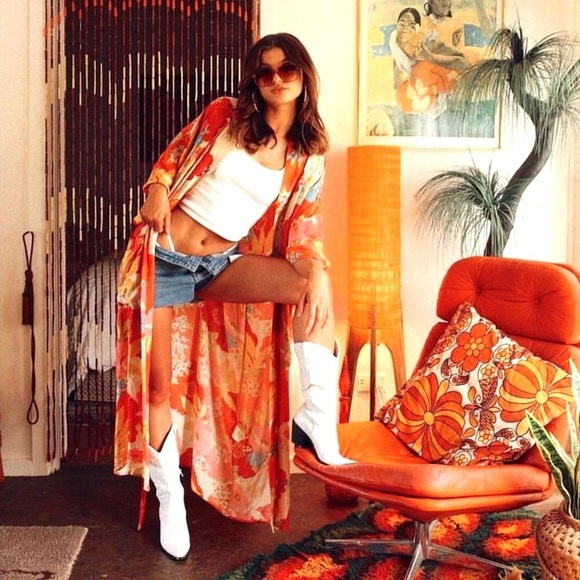 Nwt Spell & The Gypsy Tyler Maxi Robe Chili Red Size S/M - Picture 9 of 14